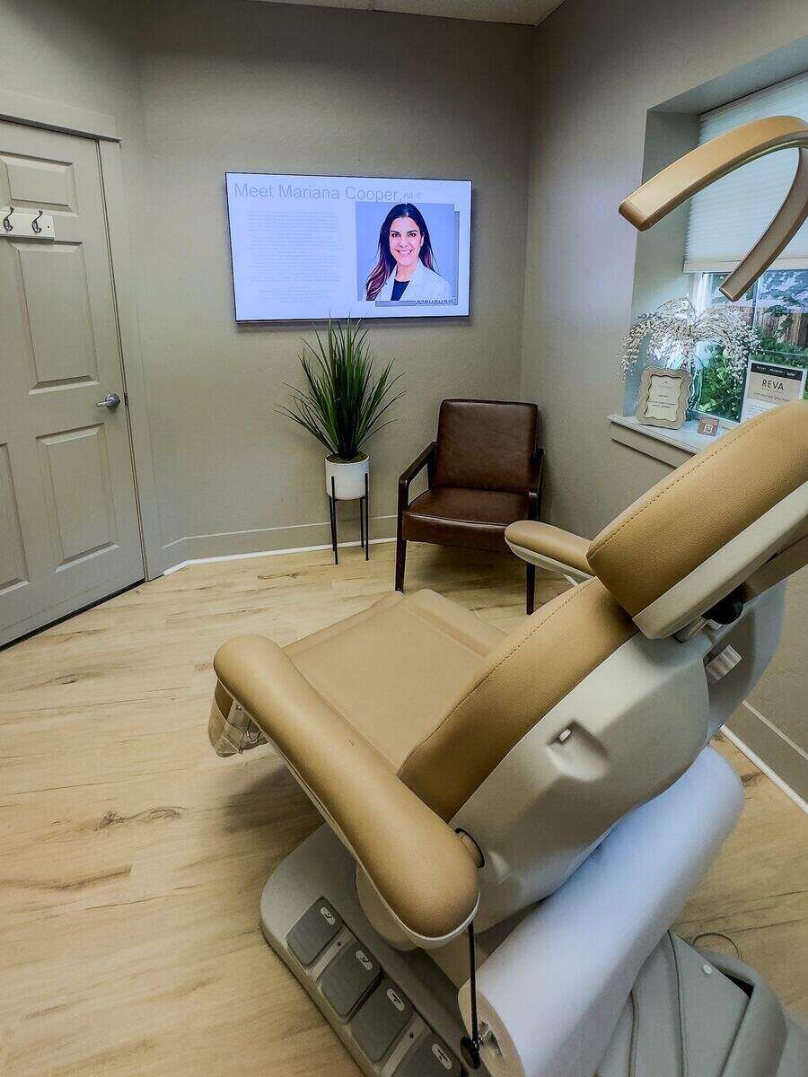Comfortable treatment room at Summit Dermatology & Aesthetics